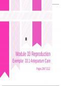 Reproduction (Module 33) Antepartum Care - Summary best version 