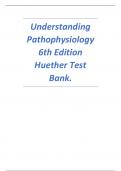 Test Bank for Understanding Pathophysiology 6th Edition 2024 update by Huether 