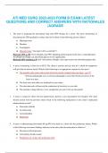 ATI MED SURG 2022-2023 FORM B EXAM LATEST  QUESTIONS AND CORRECT ANSWERS WITH RATIONALES  &vert;AGRADE