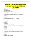 Anatomy and physiology chapter 6 Questions with Correct Solutions Graded A&plus;