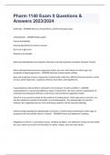 Pharm 1140 Exam II Questions & Answers 2023&sol;2024