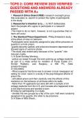 TCPS 2&colon; CORE REVIEW 2023 VERIFIED QUESTIONS AND ANSWERS ALREADY PASSED WITH A&plus; &Tab;