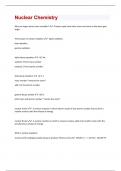 Nuclear Chemistry&vert; 37 Question and Answers &lpar;A&plus; guide solution&rpar;