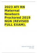 2023 ATI RN Maternal Newborn Proctored 2019 NGN (REVISED FULL EXAM).