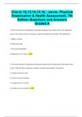 Cha-rs 12,13,14,15,16,: Jarvis: Physical Examination & Health Assessment, 7th Edition Questions and Answers Graded A