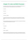 Chapter 16&colon; Labor and Birth Processes &vert; 28 Question and Answers &lpar;A&plus; guide solution&rpar;
