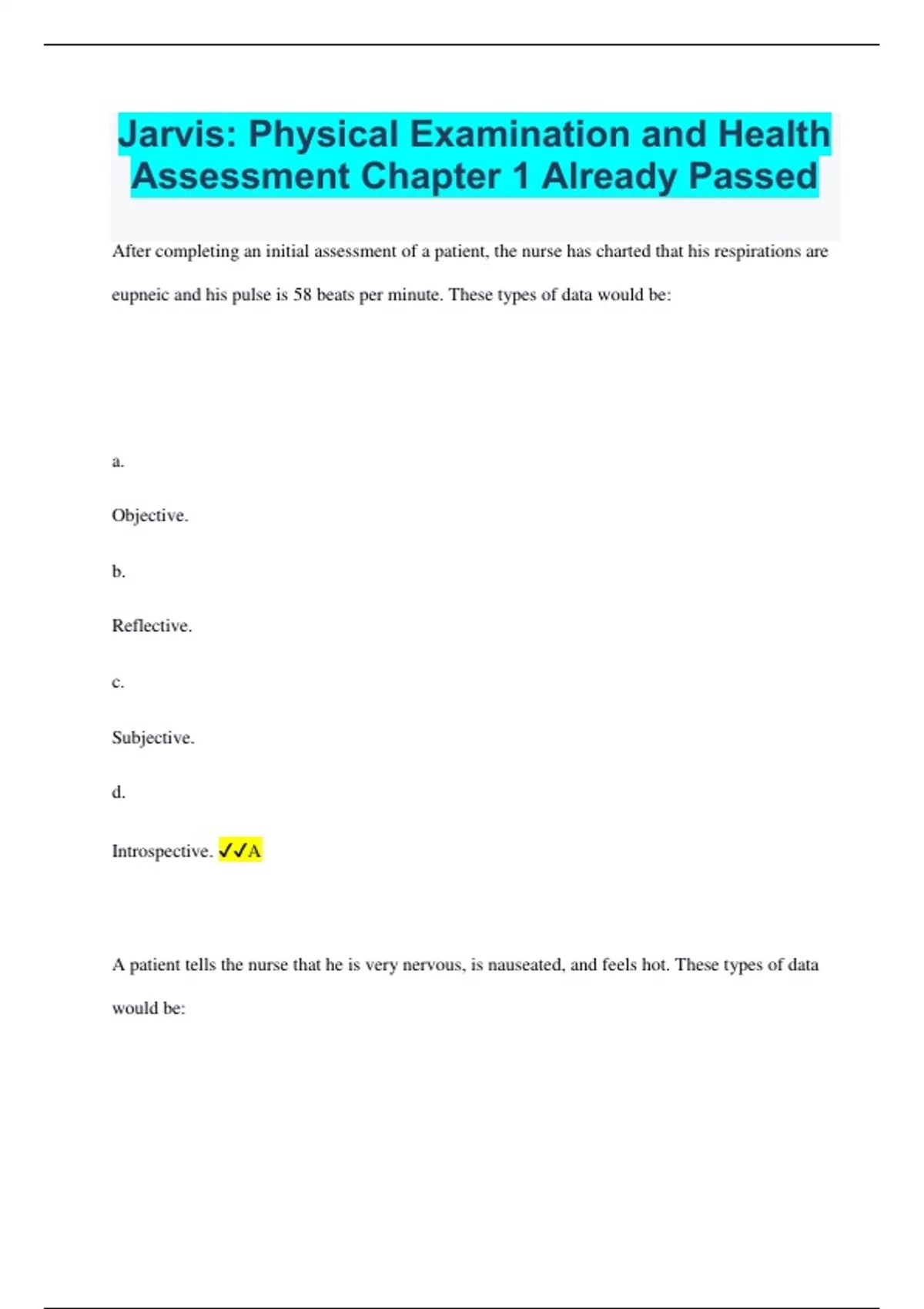 JARVIS PHYSICAL EXAMINATION AND HEALTH ASSESSMENT LAB MANUAL PDF visual data 6