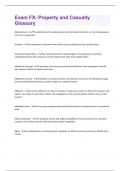 Exam FX- Property and Casualty Glossary &vert; 118 Question and Answers &lpar;A&plus; guide solution&rpar;