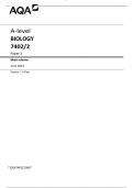 AQA A level Biology - Paper 2 June 2022 (Mark Scheme)