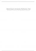 Quantitative Proficiency Test (WorldQuant University) 2023 with complete solution
