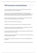 NYS Insurance Licensing Exam 2023 with 100&percnt; correct answers