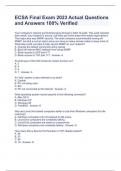 ECSA Final Exam 2023 Actual Questions and Answers 100&percnt; Verified