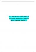 NSG6006 Predictor EXAM 2023 Questions and Correct Answers 100% Complete Scored A+