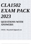 CLA1502 EXAM PACK 2023