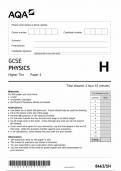 AQA GCSE PHYSICS   HIGHER TIER  JUNE 2022 PAPER 1 QUESTION PAPER