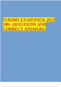 FUR2601 EXAM PACK 2023 100+ QUESTIONS AND CORRECT ANSWERS.