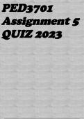 PED3701 Assignment 5 2023 AND OTHER RELEVANT QUESTIONS