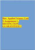 Btec Applied Science Unit 9 Assignment C. DISTINCTION GUARANTEED!!!