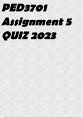 PED3701 Assignment 5 QUIZ 2023 AND OTHER QUESTIONS