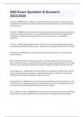 G60 Exam Question & Answers 2023&sol;2024