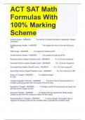 ACT SAT Math Formulas With 100% Marking Scheme