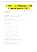 GMAT Test Questions with Correct Answers 2022