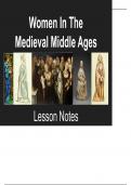 Uncovering Women's Stories Through the Centuries:  Medieval History Lesson Notes on Women's Role in the Middle Ages