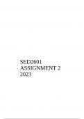 SED2601 ASSIGNMENT 2 2023