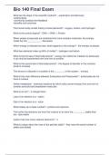 Bio 140 Final Exam