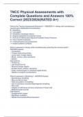 TNCC Physical Assessments with Complete Questions and Answers 100&percnt; Correct &vert;2023&sol;2024&lpar;RATED A&plus;&rpar;