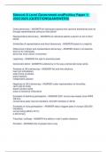 Edexcel A Level Government and Politics Paper 1- 2022&sol;2023 &lpar;QUESTIONS&ANSWERS&rpar;