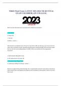 NR602 Final Exam LATEST 2022-2024 NR 602 FINAL EXAM CHAMBERLAIN COLLEGE. 