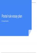 Postal Rule Essay plan