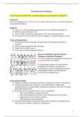 Developmental biology summary - Course 10 Biomedical research