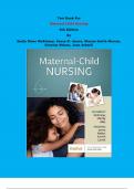 Test Bank - Maternal-Child Nursing 6th Edition By Emily Slone McKinney, Susan R. James, Sharon Smith Murray, Kristine Nelson, Jean Ashwill | Chapter 1 – 55, Complete Guide 2023|