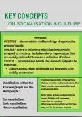 OCR Socialisation and culture key concepts 