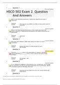 HSCO 502 Exam 2 &ndash; Question And Answers