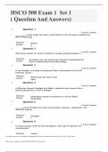 HSCO 508 Exam 1 &ndash; Set 1 &lpar; Question And Answers&rpar;