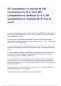 ATI comprehensive practice B, ATI Comprehensive Final Quiz, RN Comprehensive Predictor 2019 A, RN Comprehensive Predictor 2019 Form B and C