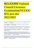 NCLEX&sol;RN National Council Licensure Examination&lpar;NCLEX-RN&rpar; new doc 2022&sol;2023