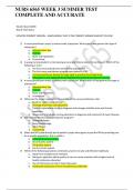 NURS 6565 WEEK 3 SUMMER TEST COMPLETE AND ACCURATE