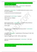 Lead Inspector&sol;Risk Assessor Exam Questions &lpar;Verified Answers 2023 Update&rpar;
