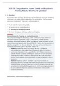 NCLEX Comprehensive Mental Health and Psychiatric Nursing Practice Quiz &num;3&colon; 75 Questions and Answers