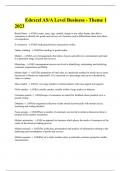Edexcel AS&sol;A Level Business - Theme 1 2023