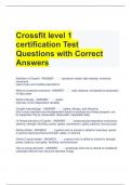 Crossfit level 1 certification Test Questions with Correct Answers 