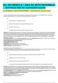Nur 283 MODULE 1 Q&A SG WITH RATIONALE &hellip;download fast for successful exams  Nur 283 MODULE 1 Q&A SG WITH RATIONALE &hellip;download fast for successful exams  Nur 283 MODULE 1 Q&A SG WITH RATIONALE &hellip;download fast for successful exams  Nur 283 MODULE 1 Q&A SG WIT