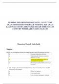 NURSING 2058 DIMENSIONS EXAM 1&comma;2 AND FINAL EXAM &sol;RASMUSSEN COLLEGE NURSING 2058 EXAM  1&comma;2& FINAL EXAM LATEST 2022-2023&vert; QUESTIONS AND  ANSWERS WITH RATIONALES &vert;AGRADE
