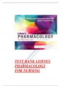 Test Bank Lehne's Pharmacology for Nursing Care, 