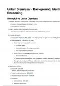 Unfair Dismissal - Background, Identification, & Reasoning