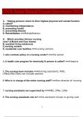 CNA Chapter 1-11 Final Exam Questions and Answers RATED A+  (BUNDLE PACK SOLUTION) 2022/2023 Verified Answers
